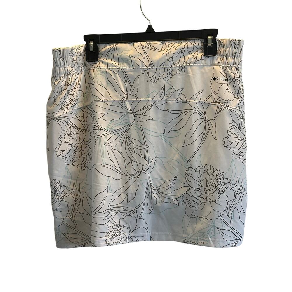 Columbia white teal floral skort Large tennis running yoga - Picture 3 of 7